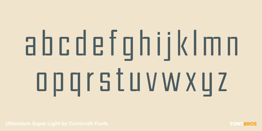 Ultimatum Super Light Font Poster #1