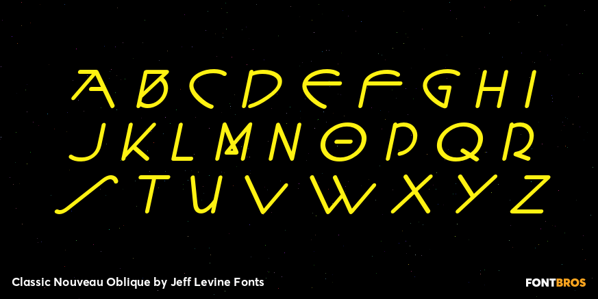 Classic Nouveau Oblique Font Poster #3