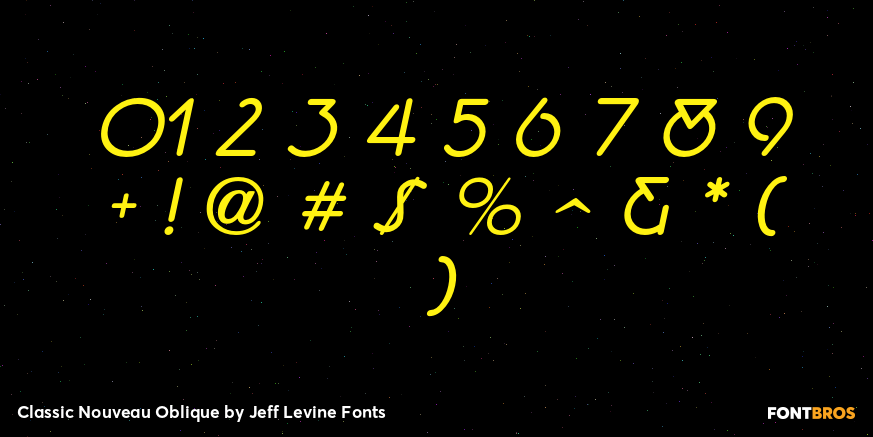Classic Nouveau Oblique Font Poster #4