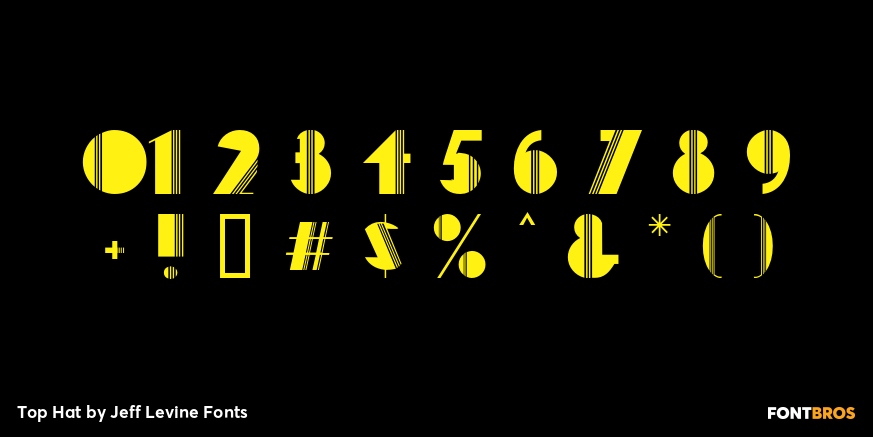 Top Hat Font Poster #1