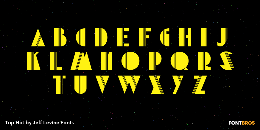 Top Hat Font Poster #1
