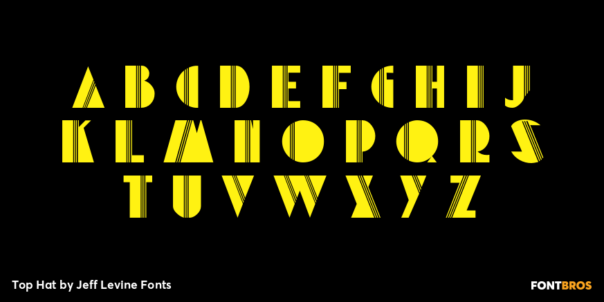 Top Hat Font Poster #1