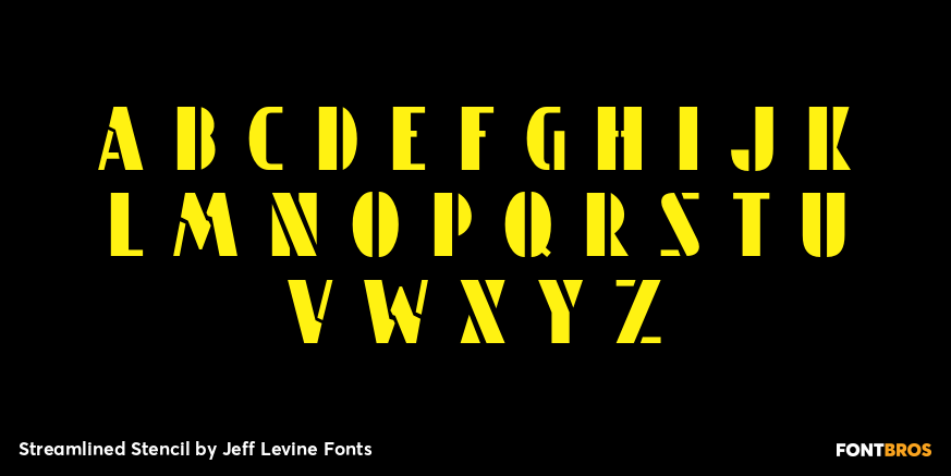 Streamlined Stencil Font Poster #2
