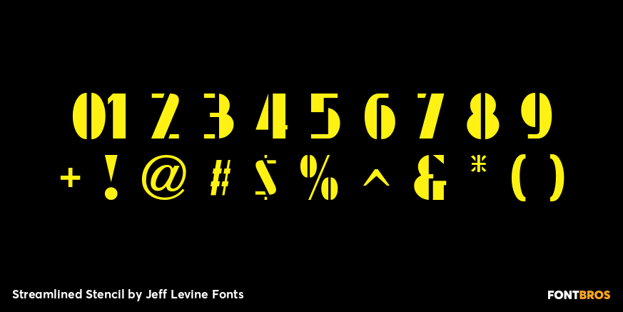 Streamlined Stencil Font Poster #4