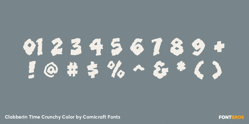 Clobberin Time Crunchy Color Font Poster #4