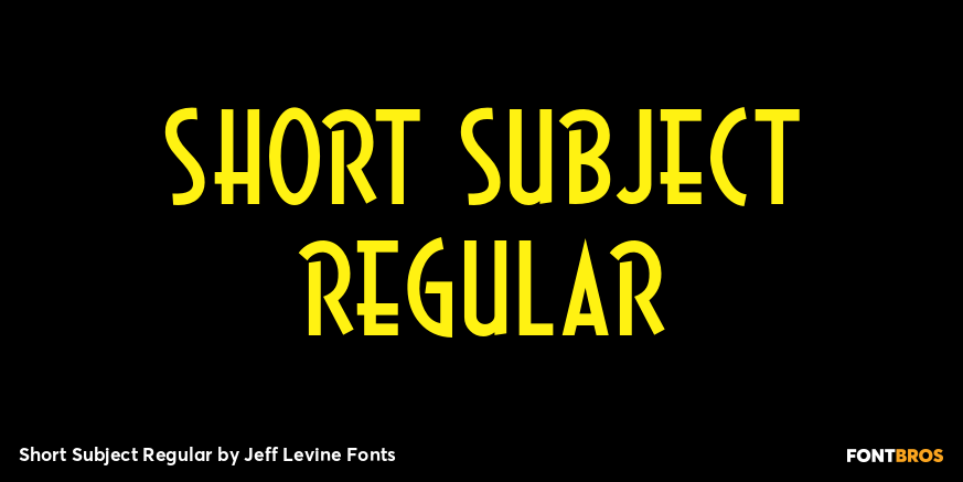 Short Subject Regular Font Poster #1