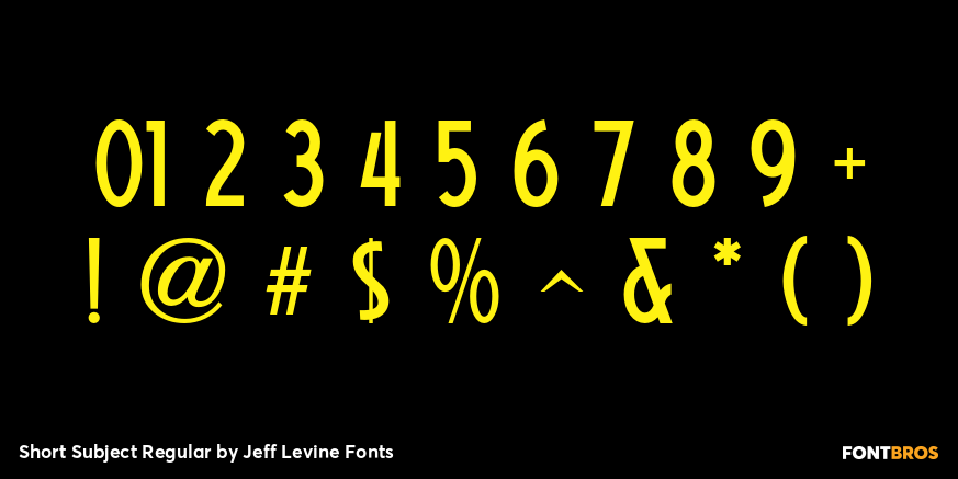 Short Subject Regular Font Poster #4