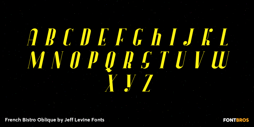 French Bistro Oblique Font Poster #1