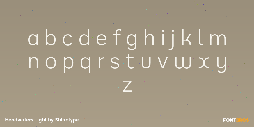 Headwaters Light Font Poster #3