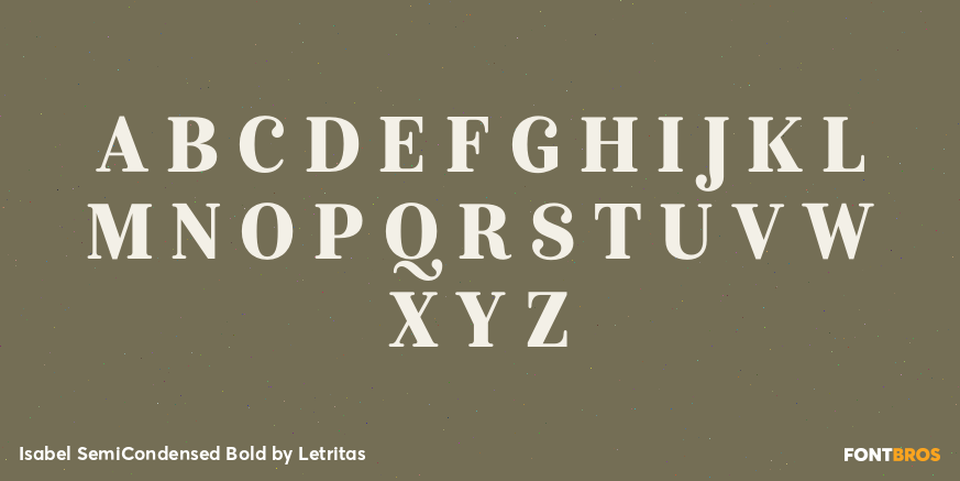 Isabel SemiCondensed Bold Font Poster #2