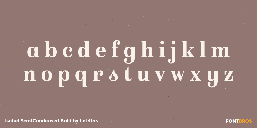 Isabel SemiCondensed Bold Font Poster #3