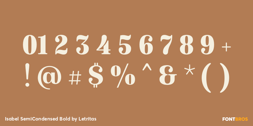 Isabel SemiCondensed Bold Font Poster #4