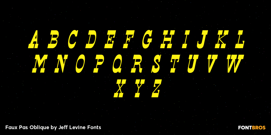 Faux Pas Oblique Font Poster #2