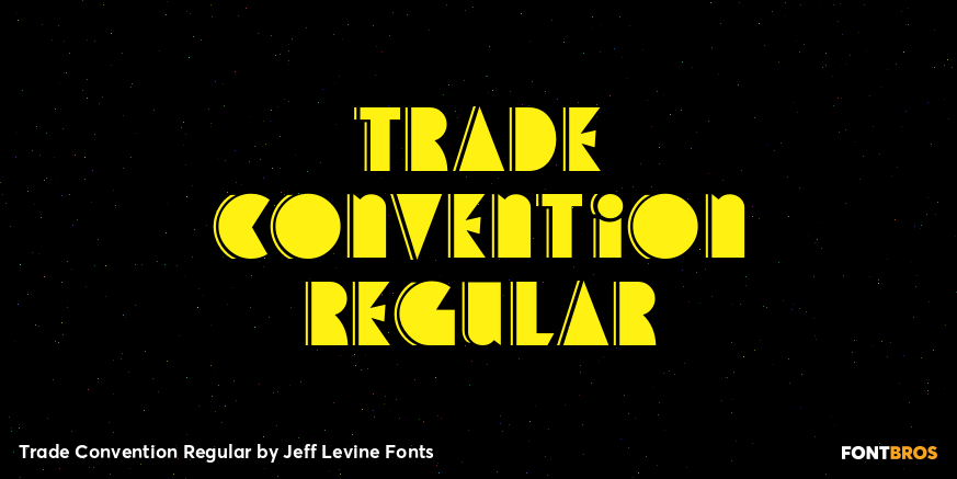 Trade Convention Regular Font Style by Jeff Levine Fonts | Font Bros