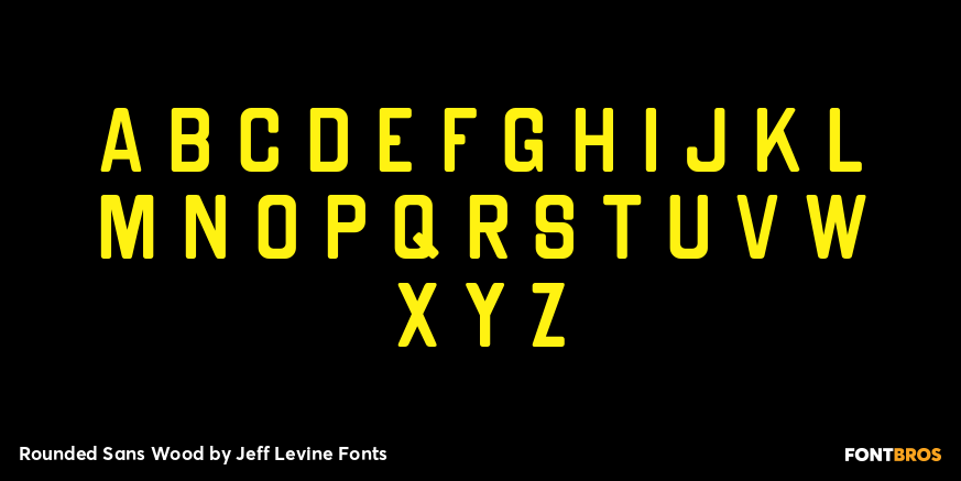 Rounded Sans Wood Font Poster #2