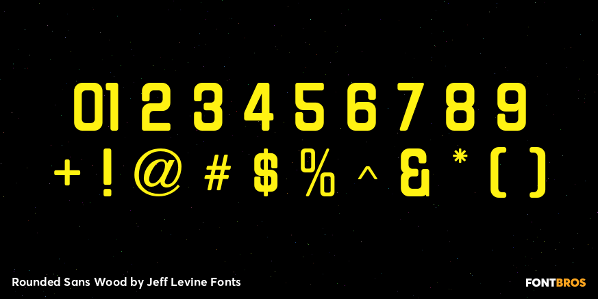 Rounded Sans Wood Font Poster #4