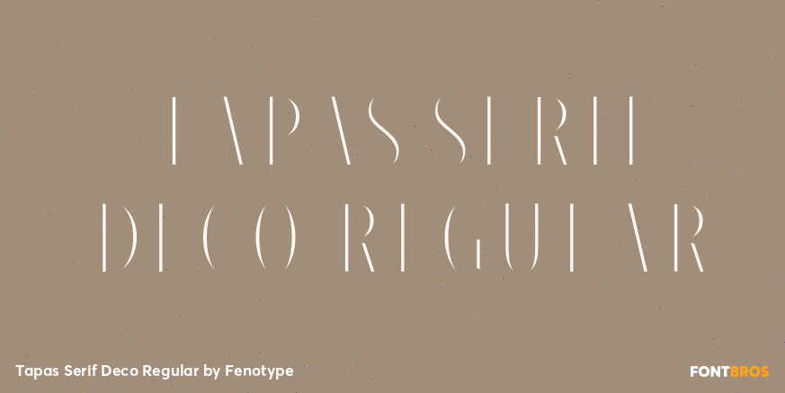 Tapas Serif Deco Regular Poster