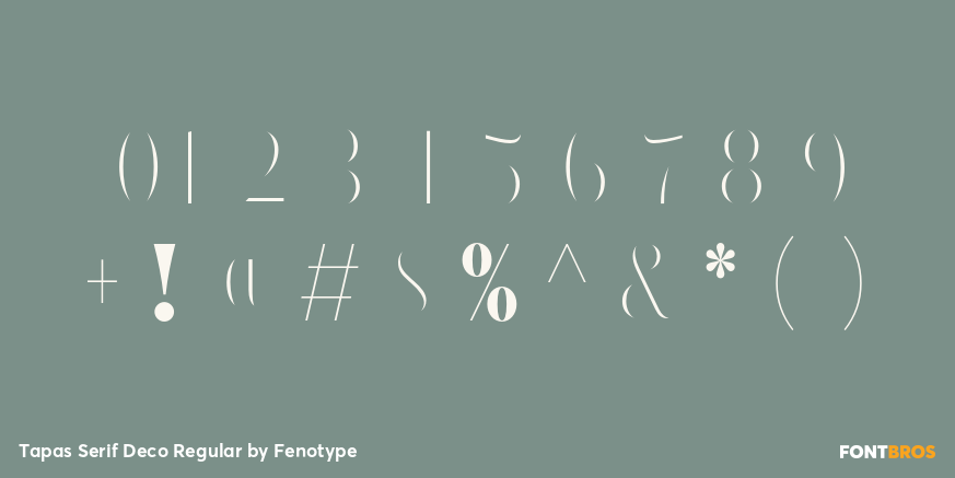 Tapas Serif Deco Regular Font Poster #1