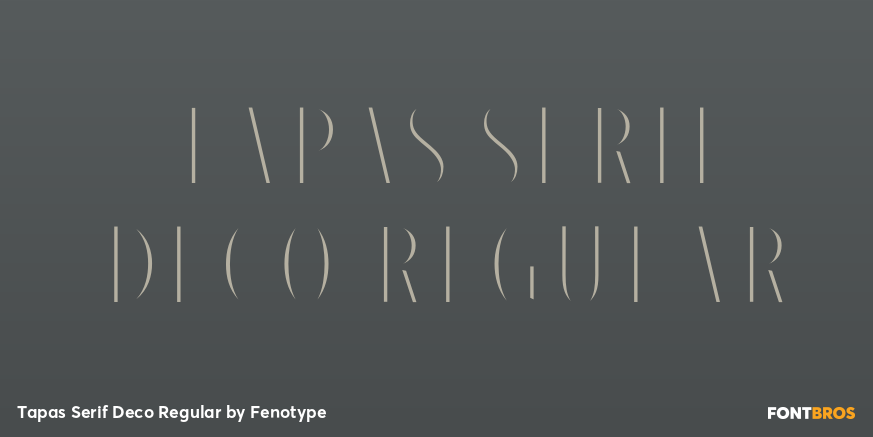 Tapas Serif Deco Regular Poster