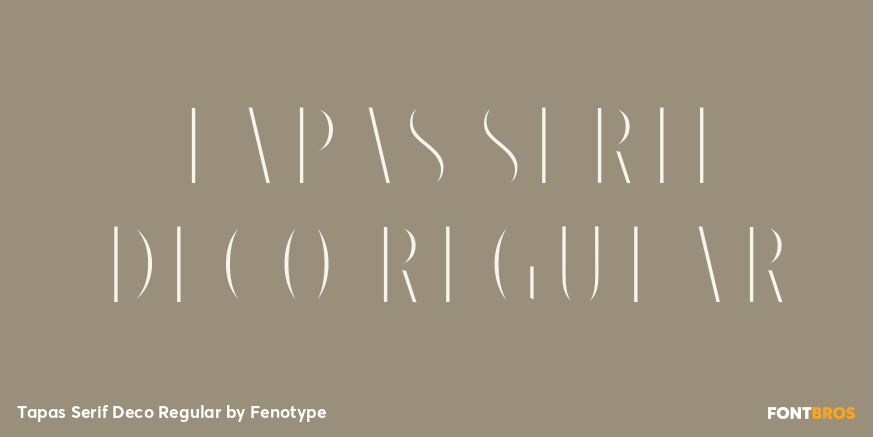 Tapas Serif Deco Regular Poster