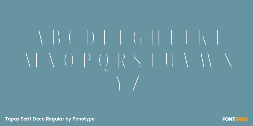Tapas Serif Deco Regular Font Poster #1