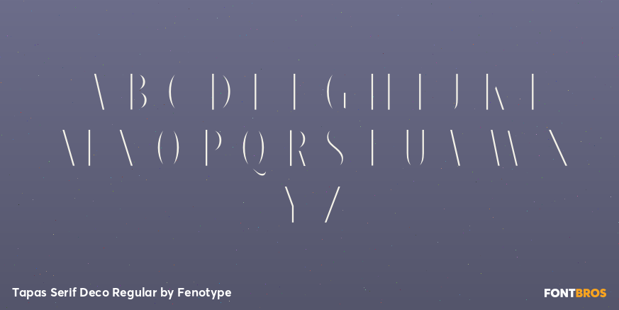 Tapas Serif Deco Regular Font Poster #1