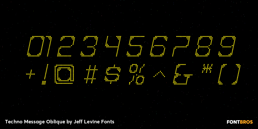 Techno Message Oblique Font Poster #4
