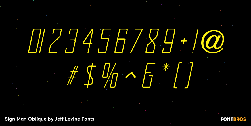 Sign Man Oblique Font Poster #4