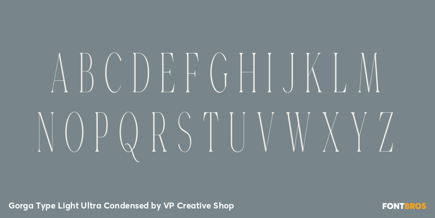 Gorga Type Light Ultra Condensed Font Poster #2