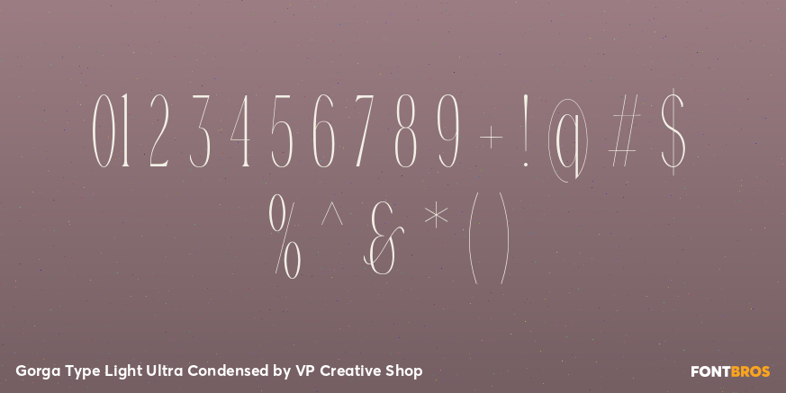 Gorga Type Light Ultra Condensed Font Poster #4