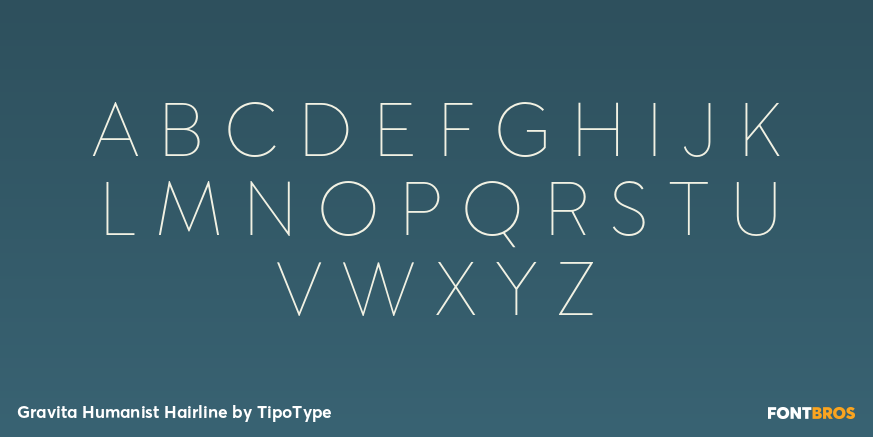 Gravita Humanist Hairline Font Poster #1