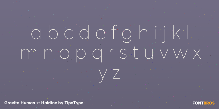 Gravita Humanist Hairline Font Poster #1