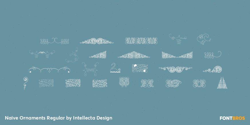 Naive Ornaments Regular Font Poster #3