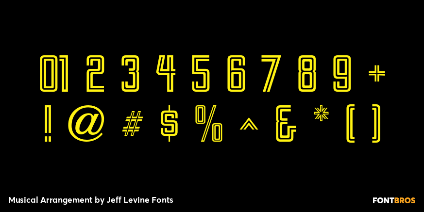 Musical Arrangement Font Poster #4