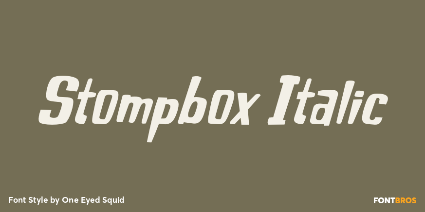 Stompbox Italic Poster