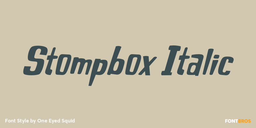 Stompbox Italic Poster