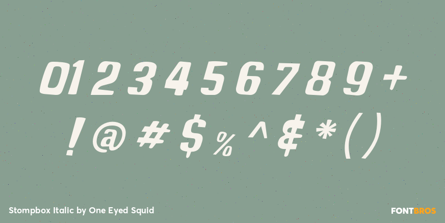 Stompbox Italic Font Poster #1