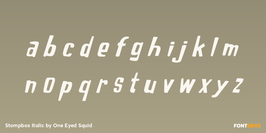 Stompbox Italic Font Poster #1