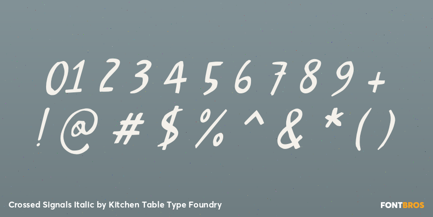 Crossed Signals Italic Font Poster #1