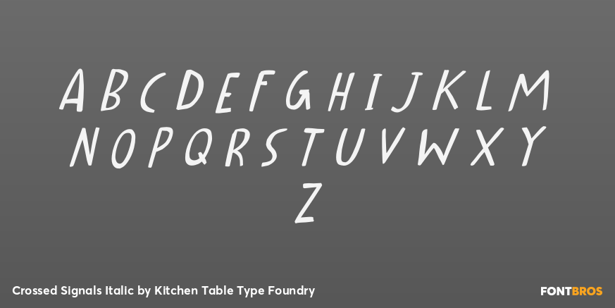 Crossed Signals Italic Font Poster #2