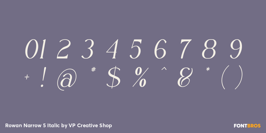 Rowan Narrow 5 Italic Font Poster #4