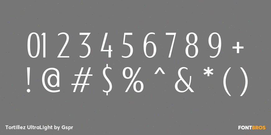 Tortillez UltraLight Font Poster #1