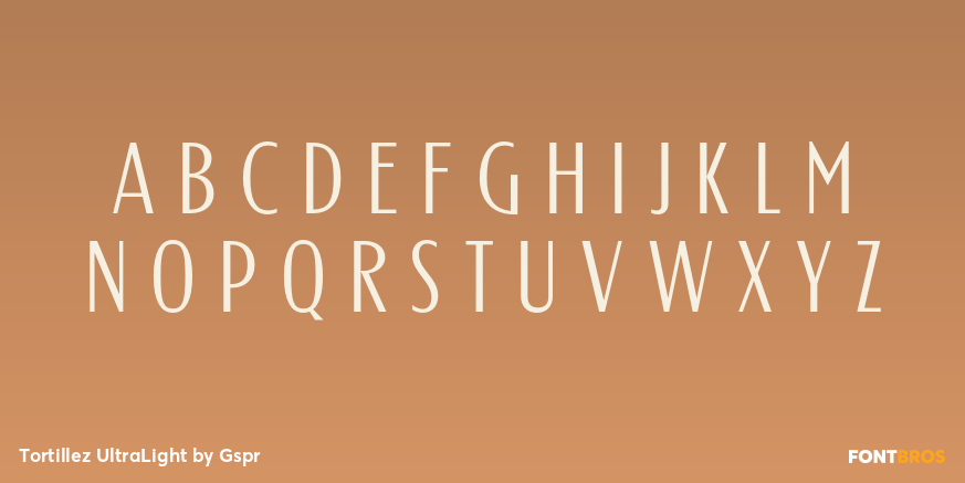 Tortillez UltraLight Font Poster #2