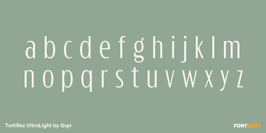 Tortillez UltraLight Font Poster #3