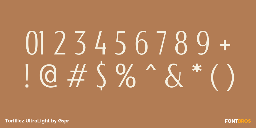 Tortillez UltraLight Font Poster #4