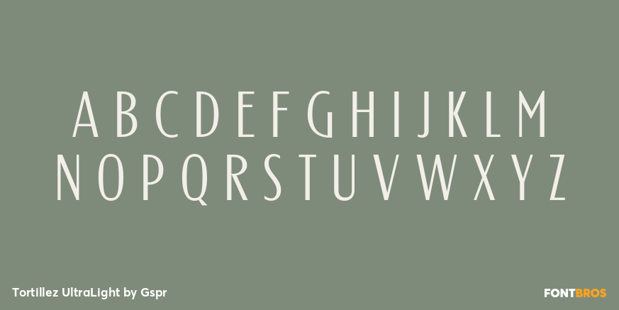 Tortillez UltraLight Font Poster #1