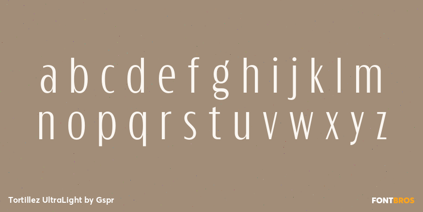 Tortillez UltraLight Font Poster #1