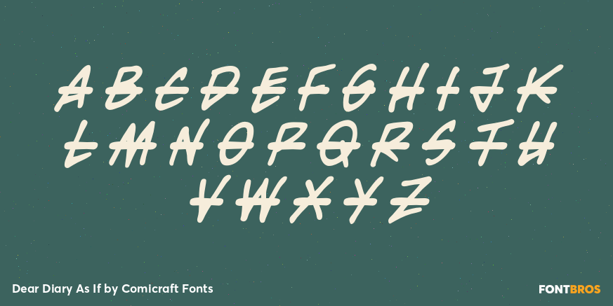 Dear Diary As If Font Poster #2