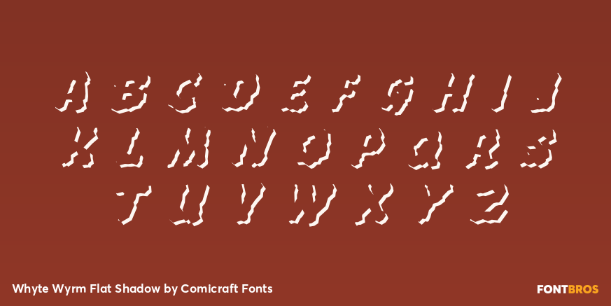 Whyte Wyrm Flat Shadow Font Poster #2