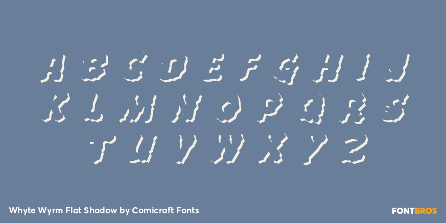 Whyte Wyrm Flat Shadow Font Poster #3